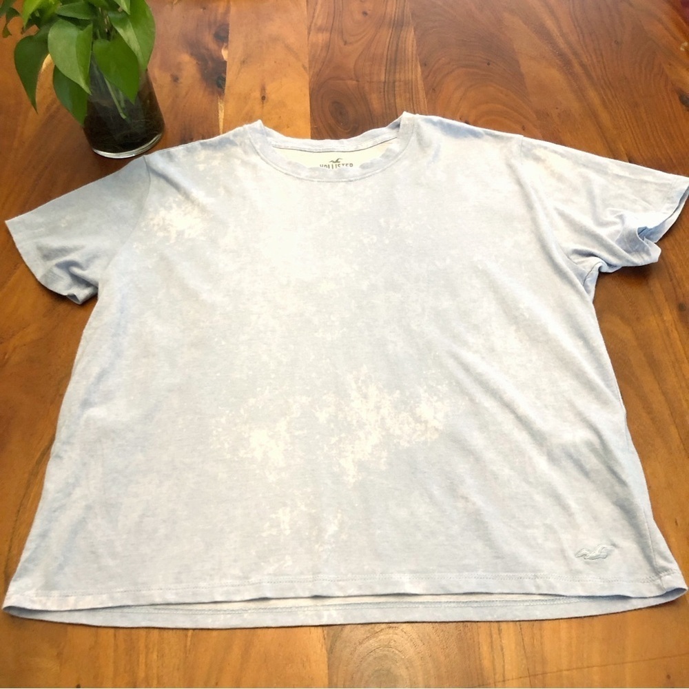 Hollister Pastel Blue Casual Relaxed Fit Short Sleeves T Shirt Tee. Large. - Picture 8 of 13